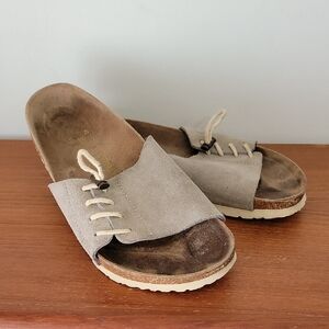 Birkenstock Papillio Masai Gray Suede Slide sz9